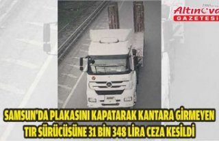Samsun'da plakasını kapatarak kantara girmeyen...