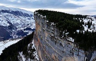 Trabzon'daki Şahinkaya, uluslararası tırmanış...