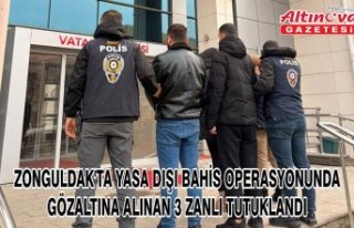 Zonguldak'ta yasa dışı bahis operasyonunda...