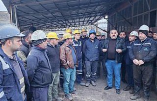 Amasya'da kömür madeninde çalışan işçilerin...