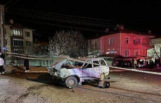 Çorum'da iki otomobilin çarpışması sonucu...