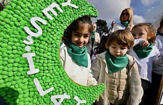 Düzce'de Yeşilay Haftası dolayısıyla yürüyüş...