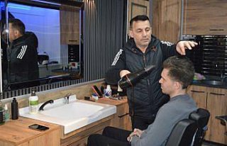 Havza'da berberlerde bayram yoğunluğu yaşanıyor