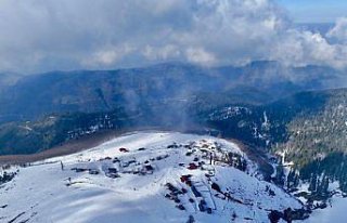 Kardüz Yaylası'ndaki kış manzaraları havadan...