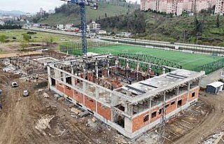 Ordu'da spor kompleksinin inşası devam ediyor