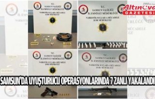 Samsun'da uyuşturucu operasyonlarında 7 zanlı...