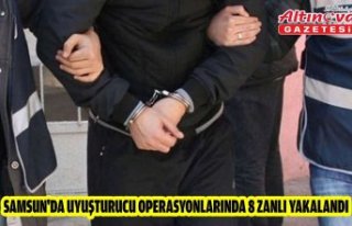 Samsun'da uyuşturucu operasyonlarında 8 zanlı...