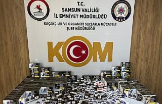 Samsun'da 22 bin makaron ele geçirilen operasyonda...