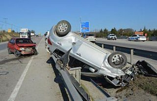 Samsun'da iki otomobilin çarpıştığı kazada...