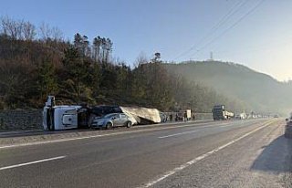 Zonguldak-Ankara kara yolundaki trafik kazalarında...
