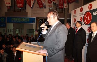 MHP ADAYI TOPKAYA TABAKHANE’DE MİTİNG DÜZENLEDİ