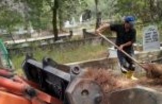 BAFRA ASRİ MEZARLIKTA YOĞUN ÇALIŞMA