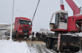 BAFRA ‘DA İLK KAR KAZASI