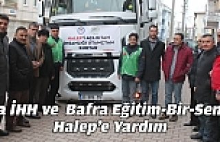 Bafra İHH ve Bafra Eğitim-Bir-Sen’den Halep’e...