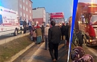 Bafra`da Tır yayaya çarptı