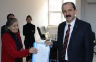 Başkan Muharrem Göksel mazbatasını aldı