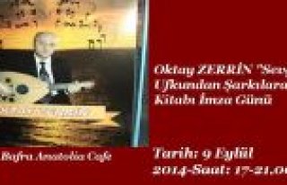 OKTAY ZERRİN'İN ŞİİR KİTABI İMZA GÜNÜ 9 EYLÜL'DE