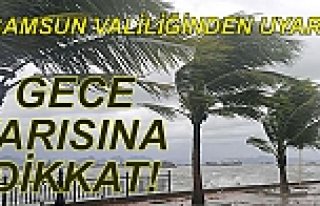 SAMSUN'DA KUVVETLİ RÜZGAR UYARISI