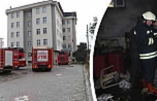 Tekkeköy'de Özel Öğrenci Yurdunda Yangın
