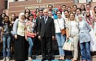 TÜRKÇE ÖĞRENMEK İÇİN SAMSUN'DA BULUNAN ÖĞRENCİLER...