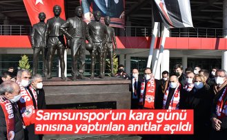 Samsunspor'un kara günü" anısına yaptırılan anıtlar açıldı