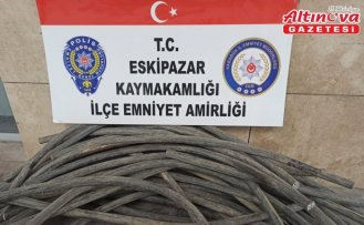 Karabük'te kablo hırsızlığı yapan 4 zanlı tutuklandı