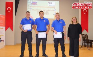 Kavak Cezaevinde “Seramik Karo Kaplamacılığı“ kursunu tamamlayan kursiyerlere belgeleri verildi