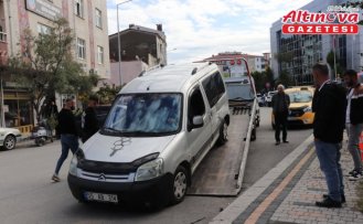 Ordu'da trafik kazası güvenlik kamerasınca kaydedildi