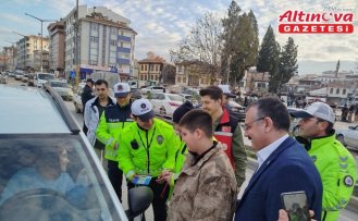 Boyabat'ta özel eğitim öğrencileri trafik uygulaması yaptı