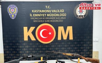 Kastamonu'da ruhsatsız silah operasyonunda 8 zanlı yakalandı