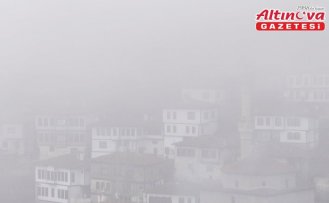 Safranbolu'nun tarihi yapıları sisle kaplandı