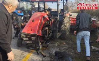 Samsun'da devrilen traktörün sürücüsü yaralandı