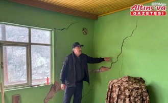 Bartın'da heyelan nedeniyle 15 evde çatlaklar oluştu