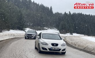 Bolu'nun yüksek kesimlerinde kar yağışı başladı