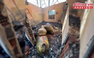 Tokat'ta tek katlı ev yandı