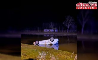 Samsun’da sulama kanalına devrilen otomobilin sürücüsü öldü, 1 kişi yaralandı