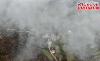 Sinop'ta köyler sis manzarasıyla görüntülendi