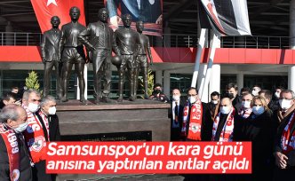 Samsunspor'un kara günü" anısına yaptırılan anıtlar açıldı