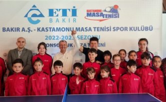 Eti Bakır, Kastamonu Masa Tenisi Spor Kulübü’ne sponsor oldu
