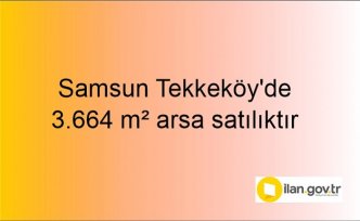 Samsun Tekkeköy'de 3.664 m² arsa mahkemeden satılıktır