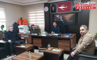 Cide'de kurum müdürleri Karayolları Şefi Engin'i ziyaret etti