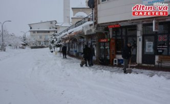 Başçiftlik ilçesinde kar yağışı etkili oldu
