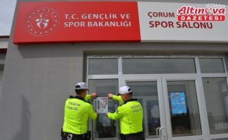 Dodurga'da motosiklet sürücüleri bilgilendirildi
