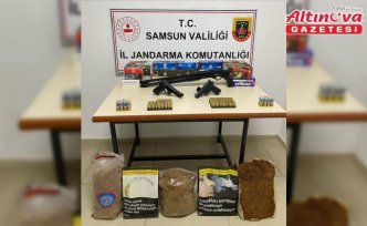 Samsun'da kaçak silah ve tütün operasyonunda 1 zanlı yakalandı