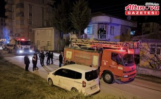 Tokat'ta çıkan yangında dairede hasar meydana geldi