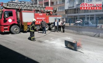 Cide Gençlik ve Spor İlçe Müdürlüğünde yangın tatbikatı gerçekleştirildi