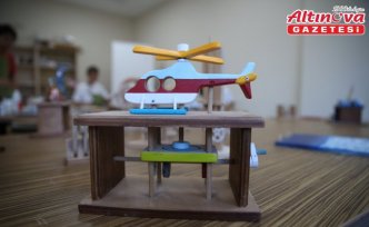 Kastamonu'da fen lisesi öğrencileri ahşap oyuncakları mühendislik ve sanatla birleştirdi