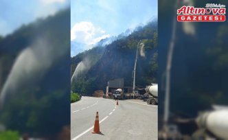 Gümüşhane'deki örtü yangını kontrol altına alındı