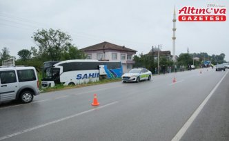 Samsun'da yolcu otobüsünün çarptığı 1 kişi öldü, 1 kişi yaralandı