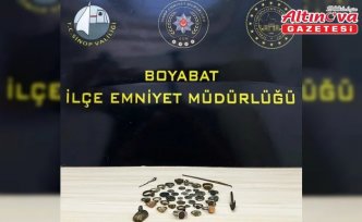 Sinop'ta tarihi eser operasyonunda 16 sikke ve 23 yüzük ele geçirildi
